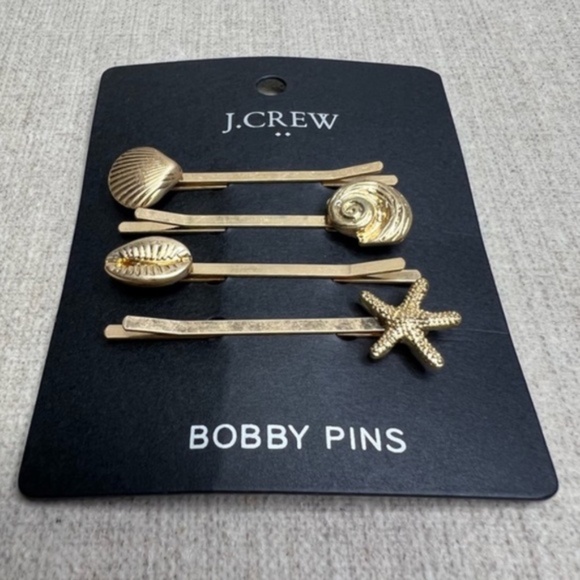 ❤️ J. CREW Seashell Bobby Pins Set of 4 - Picture 3 of 7